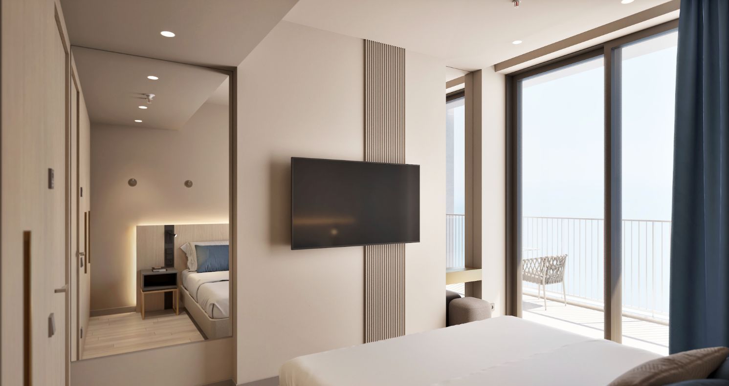 Prodaja jednosobnog stana 62m² sa pogledom na more u ekskluzivnom stambenom kompleksu u Rafailovicima– prvi red do mora sa privatnom plažom i luksuznim sadržajima - Amfora Real Estate