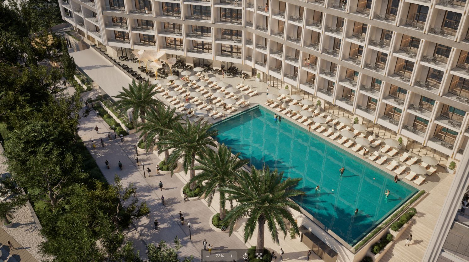 Prodaja jednosobnog stana 56 m² u ekskluzivnom stambenom kompleksu u Rafailovićima – prvi red do mora sa privatnom plažom i luksuznim sadržajima - Amfora Real Estate