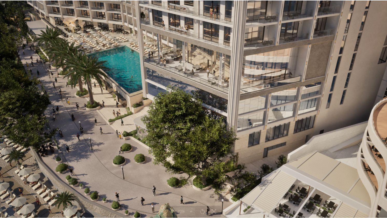 Prodaja jednosobnog stana 56 m² u ekskluzivnom stambenom kompleksu u Rafailovićima – prvi red do mora sa privatnom plažom i luksuznim sadržajima - Amfora Real Estate