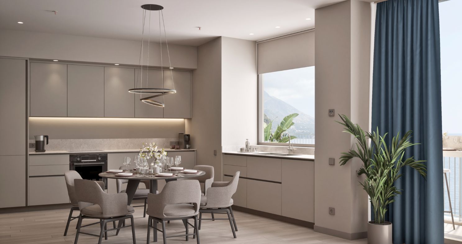 Prodaja jednosobnog stana 58 m² sa pogledom na more u ekskluzivnom stambenom kompleksu u Rafailovićima – prvi red do mora sa privatnom plažom i luksuznim sadržajima - Amfora Real Estate