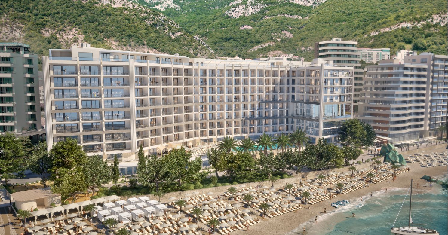 Prodaja jednosobnog stana 58 m² sa pogledom na more u ekskluzivnom stambenom kompleksu u Rafailovićima – prvi red do mora sa privatnom plažom i luksuznim sadržajima - Amfora Real Estate