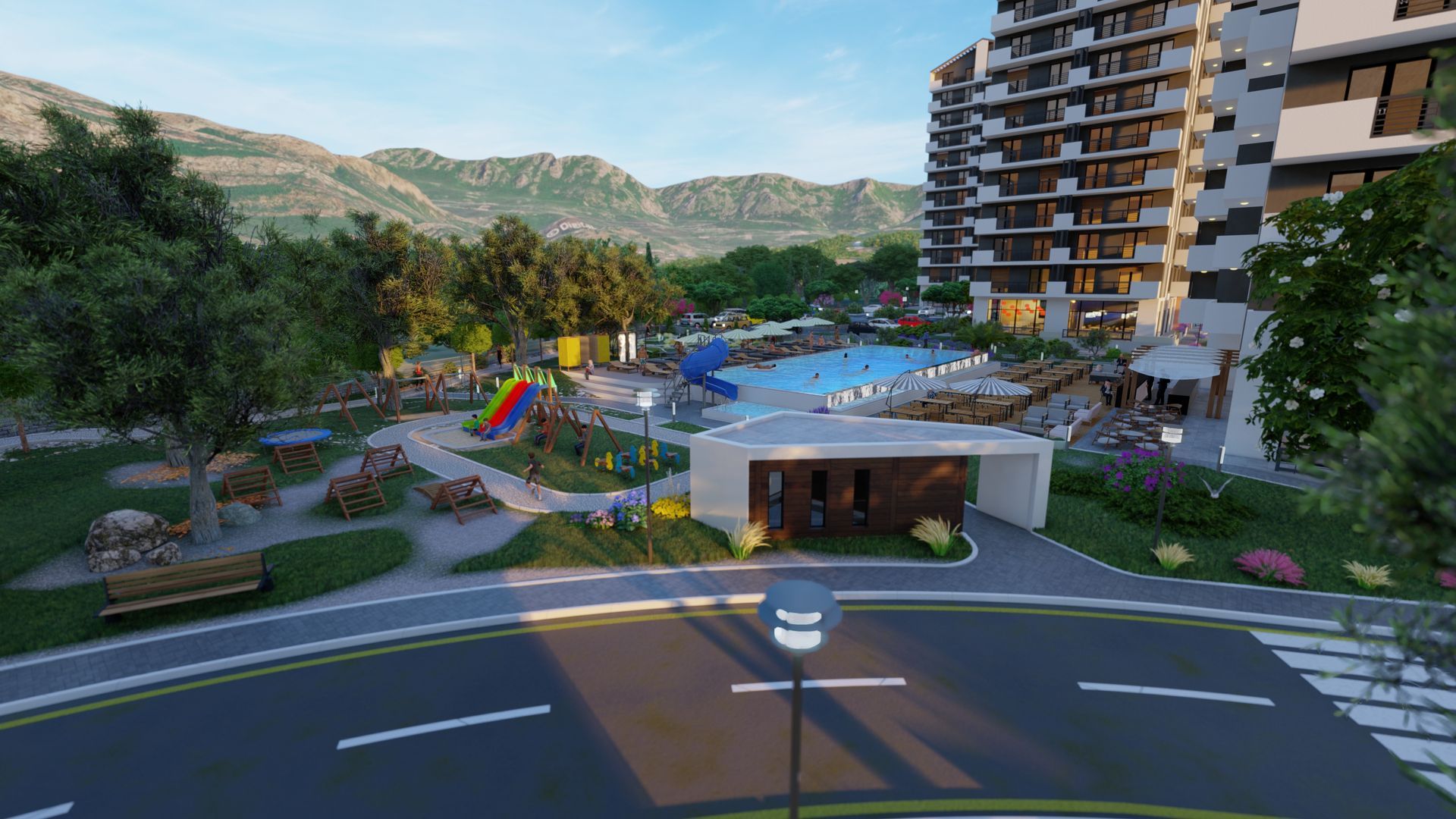 Prodaja dvosobnog stana 72m² u novom luksuznom kompleksu sa bazenom, SPA centrom i panoramskim pogledom na more – Bjeliši, Bar - Amfora Real Estate