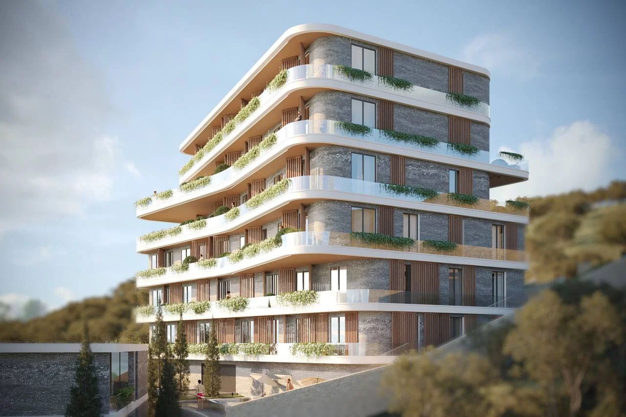 Prodaja – Luksuzan jednosoban stan 56 m², Liman Olive, Ulcinj | Završetak januar 2026 | Kupci oslobođeni plaćanja poreza 3% - Amfora Real Estate
