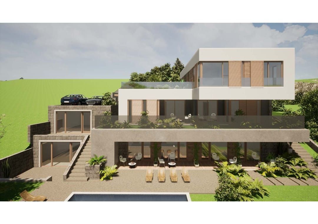 Prodaja zemljista 750 m² sa projektom i pogledom na more – Krašići, Tivat - Amfora Real Estate