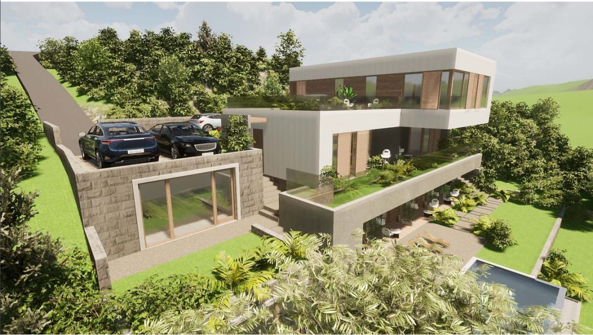 Prodaja zemljista 750 m² sa projektom i pogledom na more – Krašići, Tivat - Amfora Real Estate