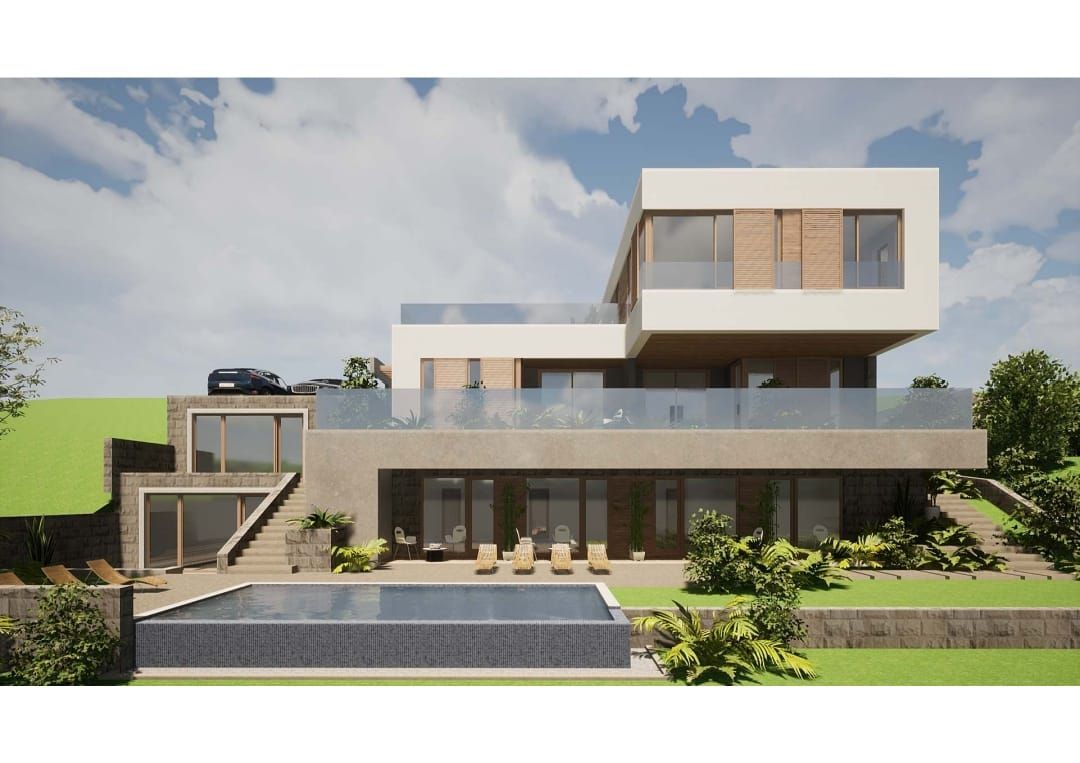 Prodaja zemljista 750 m² sa projektom i pogledom na more – Krašići, Tivat - Amfora Real Estate