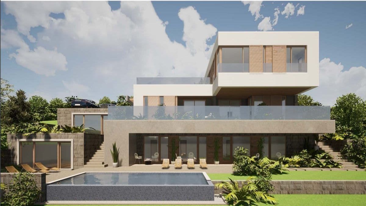 Prodaja zemljista 750 m² sa projektom i pogledom na more – Krašići, Tivat - Amfora Real Estate