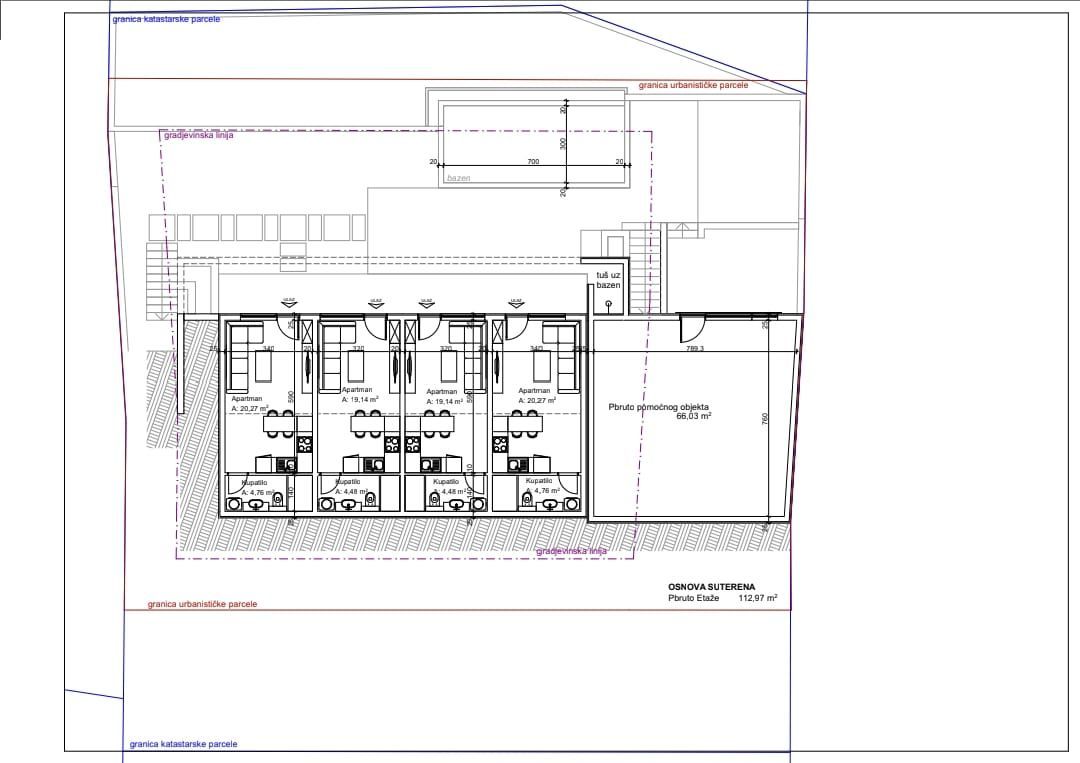 Prodaja zemljista 750 m² sa projektom i pogledom na more – Krašići, Tivat - Amfora Real Estate