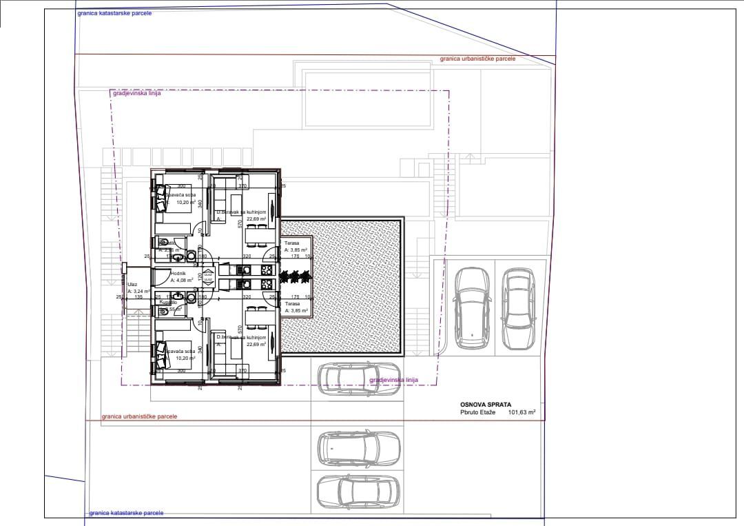 Prodaja zemljista 750 m² sa projektom i pogledom na more – Krašići, Tivat - Amfora Real Estate