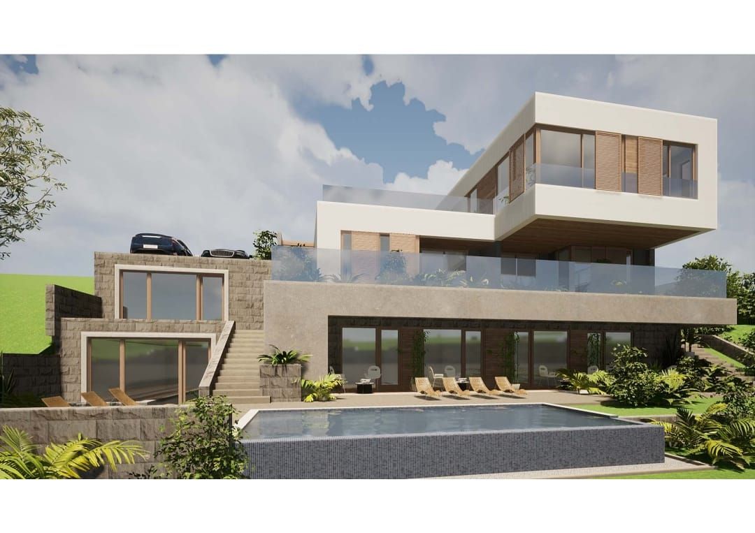 Prodaja zemljista 750 m² sa projektom i pogledom na more – Krašići, Tivat - Amfora Real Estate