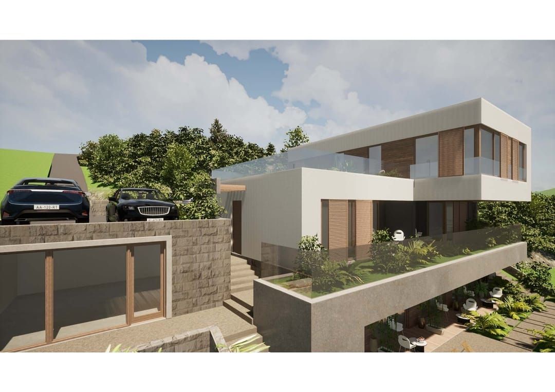 Prodaja zemljista 750 m² sa projektom i pogledom na more – Krašići, Tivat - Amfora Real Estate