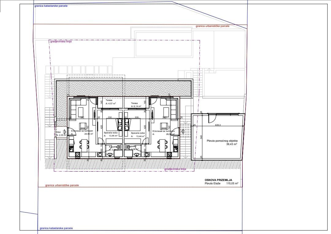 Prodaja zemljista 750 m² sa projektom i pogledom na more – Krašići, Tivat - Amfora Real Estate