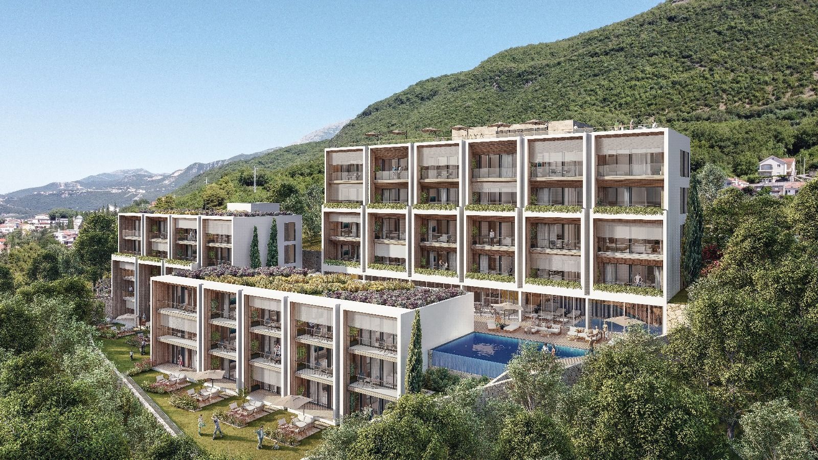 Prodaja stanova u novom luksuznom kompleksu sa bazenom i spa centrom – Kumbor, Herceg Novi - Amfora Real Estate
