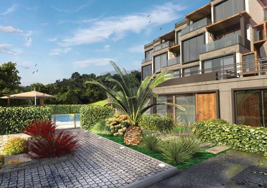 Prodaja jednosobnog stana 69,79 m² (37,49 m² stambenog prostora + terasa 32,30 m²)  u novom kompleksu sa bazenom i parkingom – Kava, Tivat - Amfora Real Estate