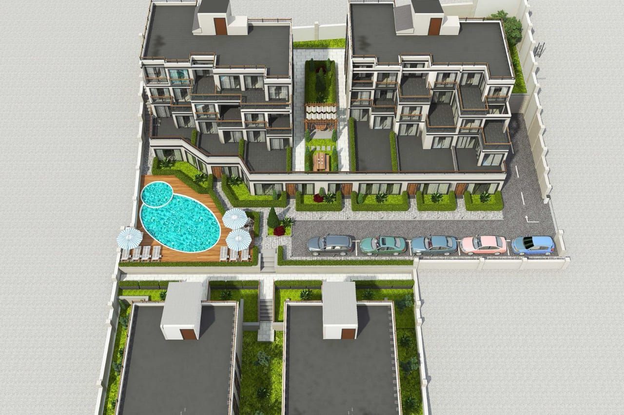 Prodaja dvosobnog stana 61,83m2 (49.83m² stambenog prostora + terasa 12m²)  u novom kompleksu sa bazenom i parkingom – Kava, Tivat - Amfora Real Estate