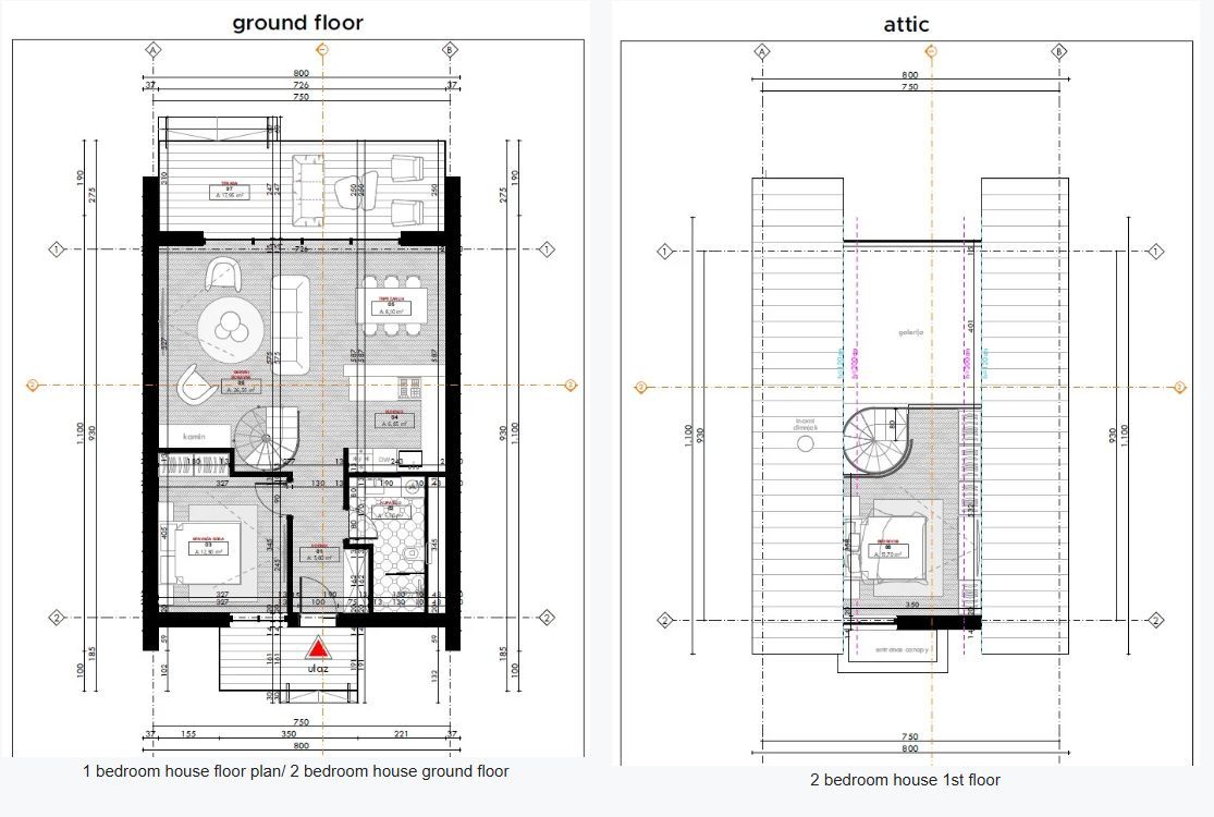 Ekskluzivne planinske vile – dvosobna kuća 100 m² sa placem 600 m² – Blatina, Kolašin - Amfora Real Estate