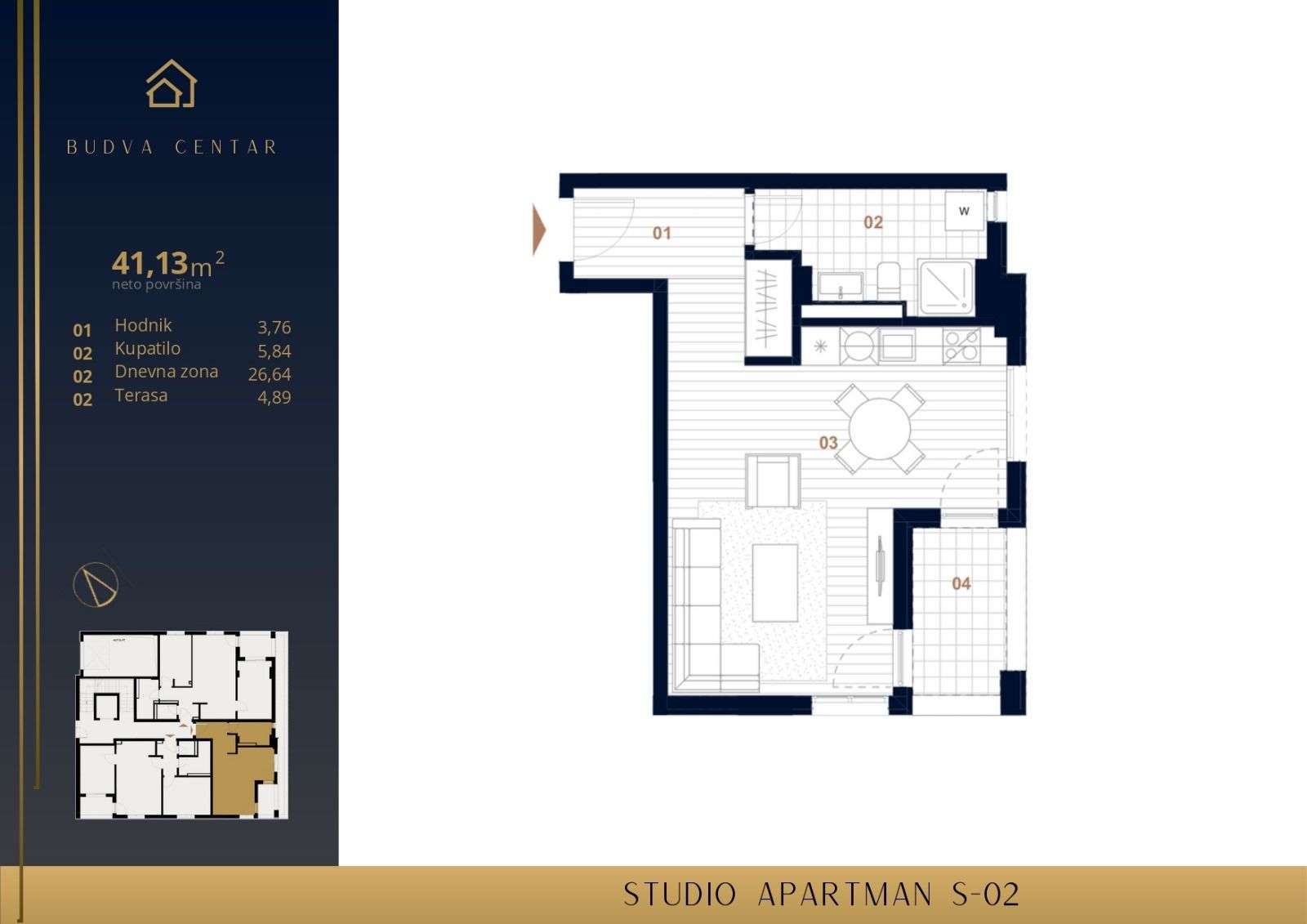 Prodaja Stanova u Izgradnji u Centru Budve-Dvosoban 69.84m2 - Amfora Real Estate