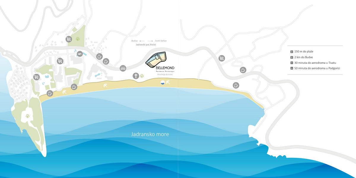 Jednosoban stan 69m2 sa pogledom na more,u novom ekskluzivnom kompleksu,na prvoj liniji mora, Becici. - Amfora Real Estate