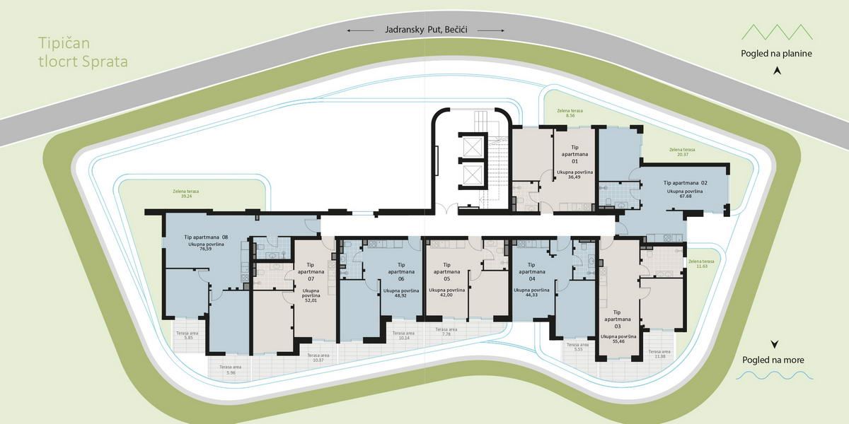 Dvosoban stan 97m2 sa pogledom na more,u novom ekskluzivnom kompleksu,na prvoj liniji mora, Becici. - Amfora Real Estate