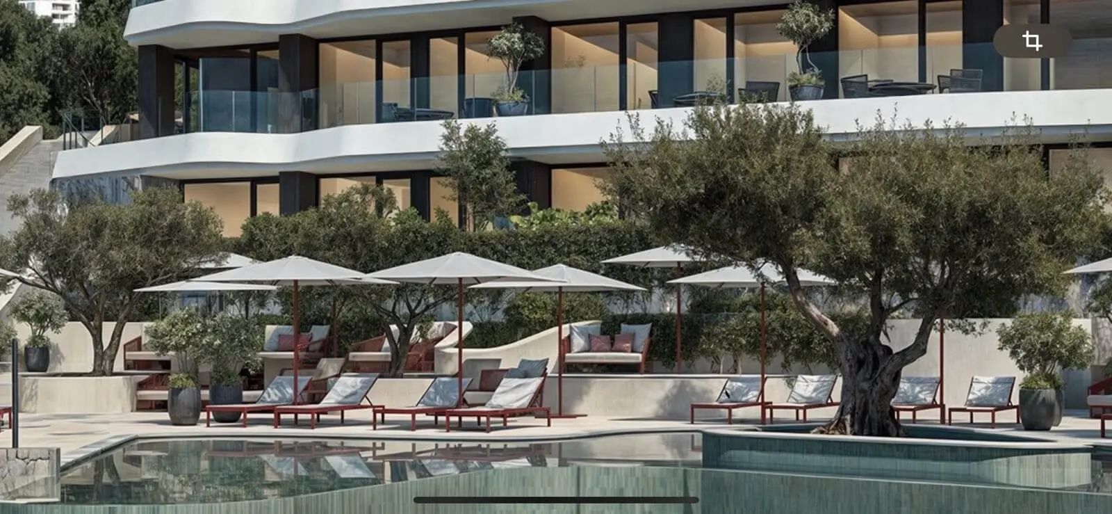 Jednosoban opremljen stan 63.86m2 u luksuznom stambenom kompleksu sa panoramskim pogledom na more, spa centrom i vrhunskim sadržajima u Reževićima, Budva - Amfora Real Estate