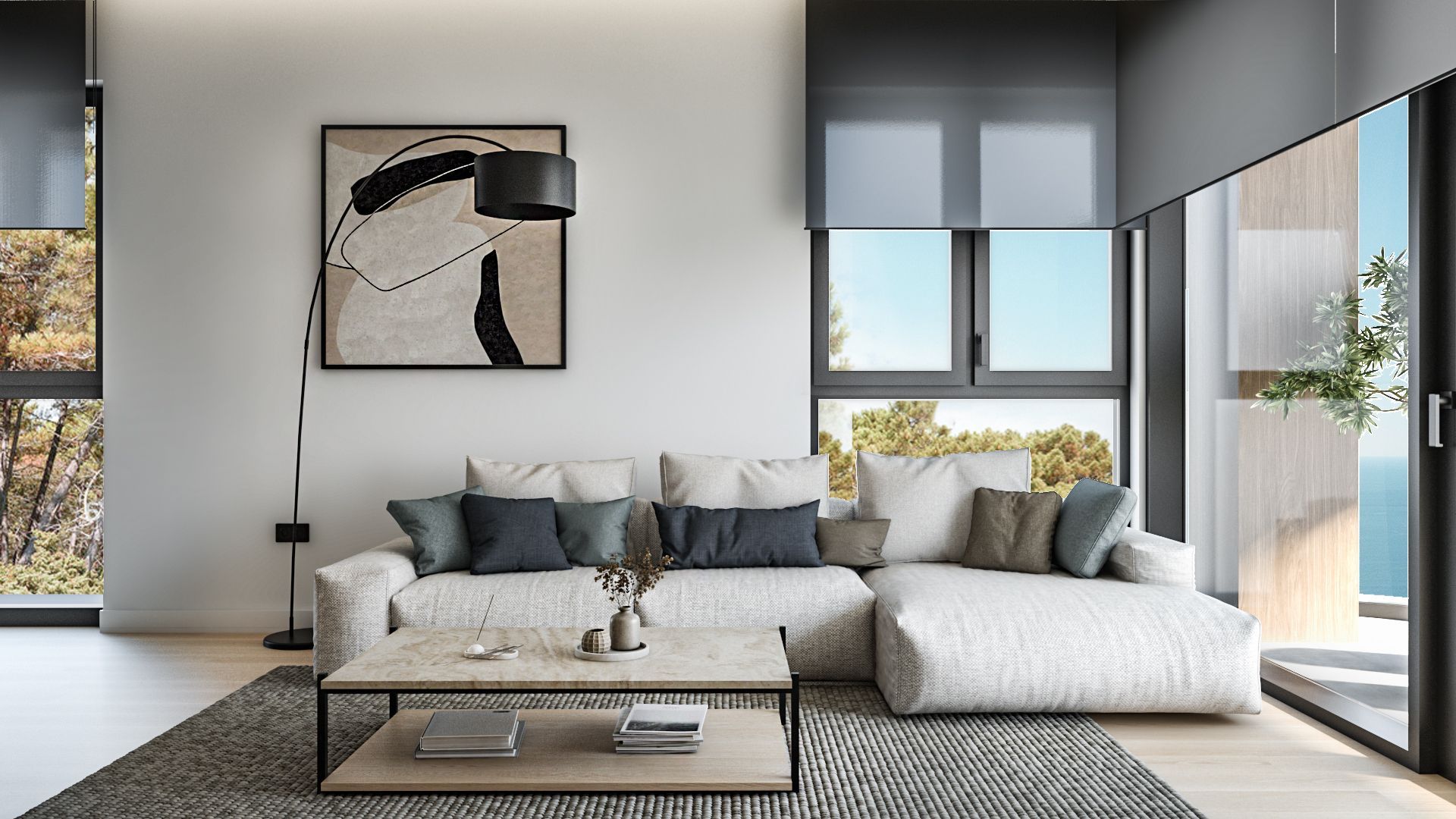 Jednosoban opremljen stan 63.86m2 u luksuznom stambenom kompleksu sa panoramskim pogledom na more, spa centrom i vrhunskim sadržajima u Reževićima, Budva - Amfora Real Estate