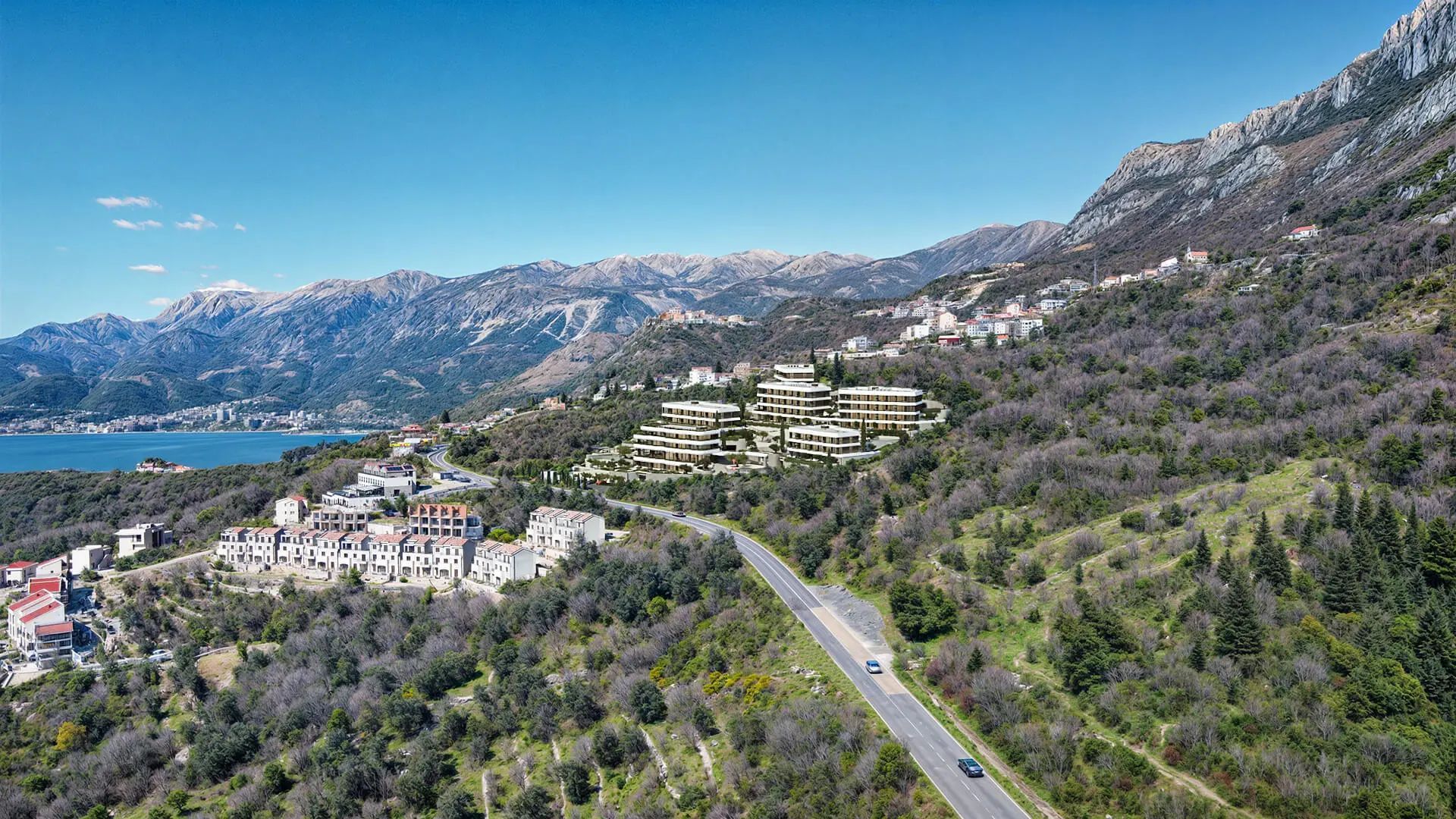 Jednosoban opremljen stan 63.86m2 u luksuznom stambenom kompleksu sa panoramskim pogledom na more, spa centrom i vrhunskim sadržajima u Reževićima, Budva - Amfora Real Estate