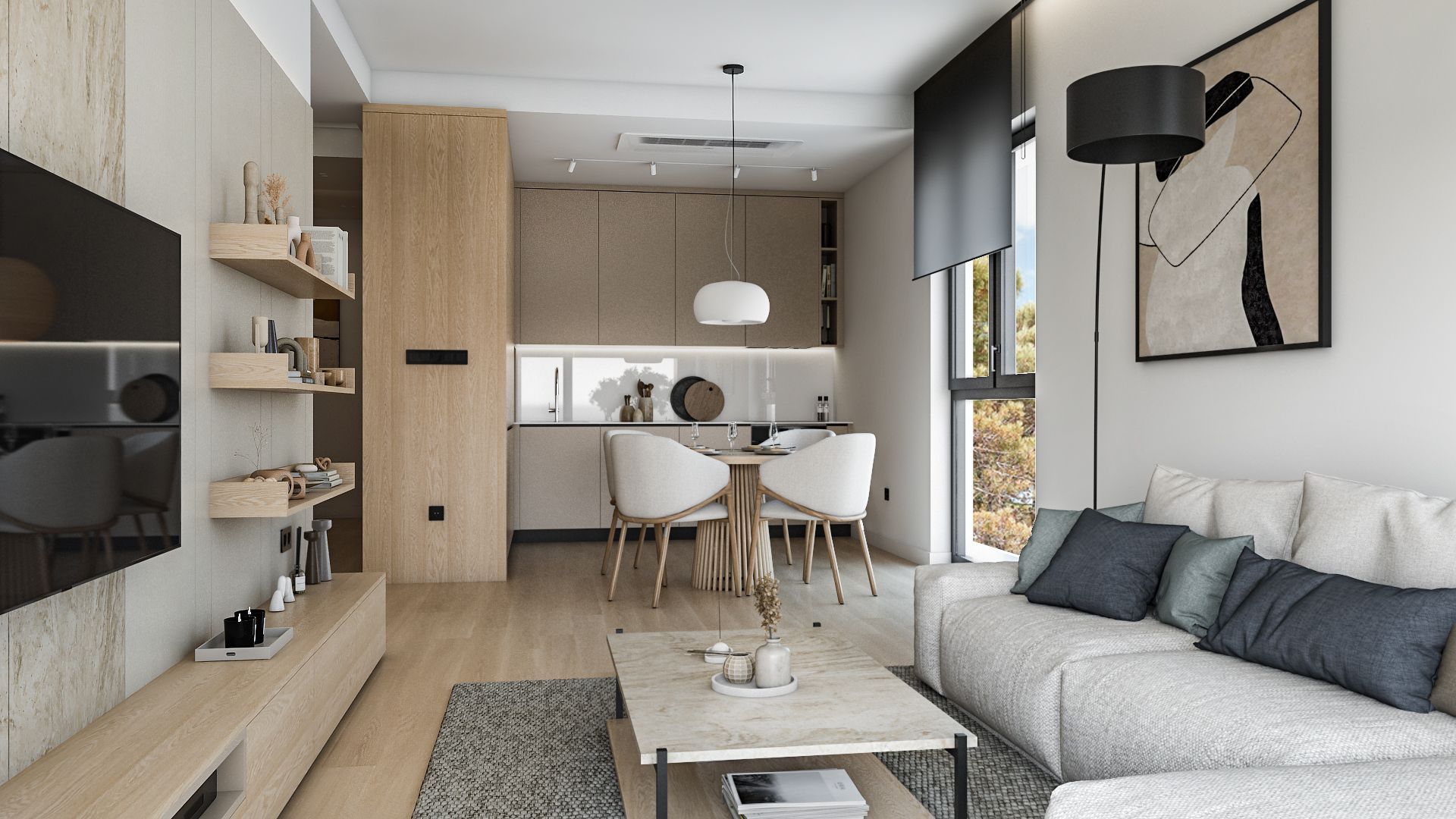 Jednosoban opremljen stan 64.92m2 u luksuznom stambenom kompleksu sa panoramskim pogledom na more, spa centrom i vrhunskim sadržajima u Reževićima, Budva - Amfora Real Estate