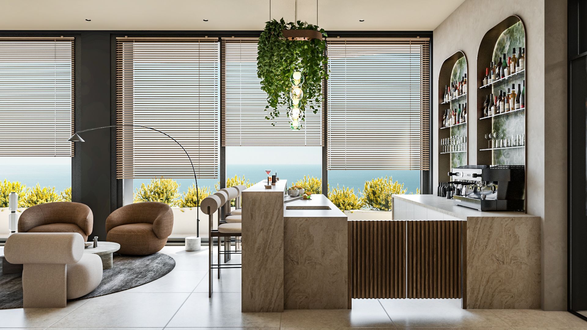 Jednosoban opremljen stan 64.92m2 u luksuznom stambenom kompleksu sa panoramskim pogledom na more, spa centrom i vrhunskim sadržajima u Reževićima, Budva - Amfora Real Estate