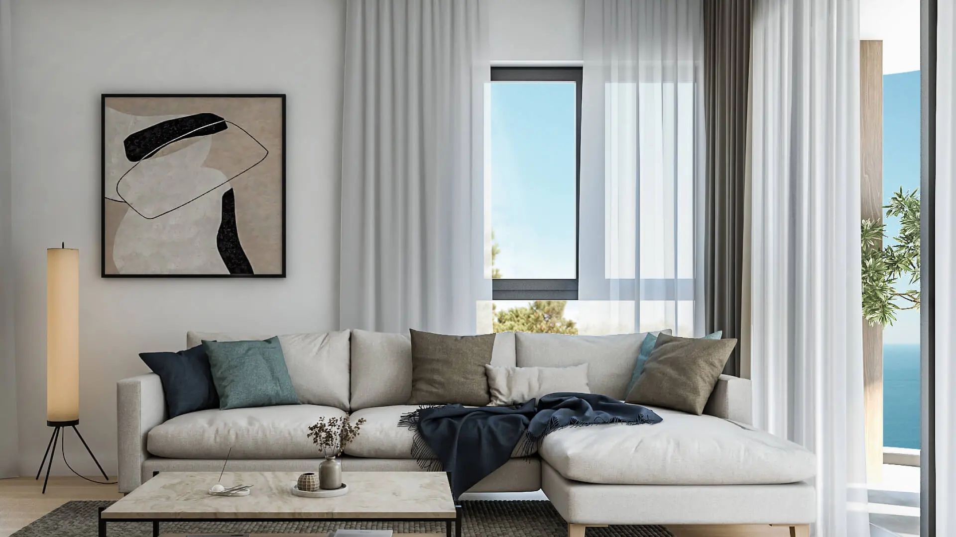 Jednosoban opremljen stan 70.75m2 u luksuznom stambenom kompleksu sa panoramskim pogledom na more, spa centrom i vrhunskim sadržajima u Reževićima, Budva - Amfora Real Estate