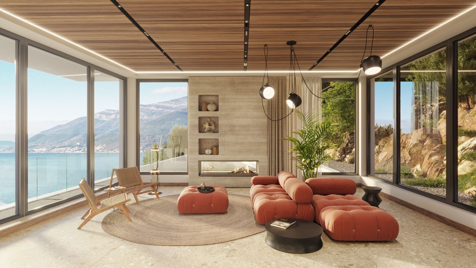 Na prodaju moderna vila 312 m² sa bazenom, teretanom, saunom i panoramskim pogledom na Bokokotorski zaliv – Tivat, - Amfora Real Estate