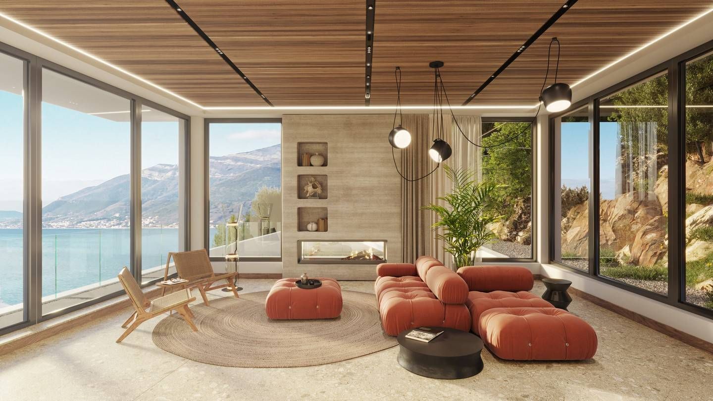 Na prodaju moderna vila 312 m² sa bazenom, teretanom, saunom i panoramskim pogledom na Bokokotorski zaliv – Tivat, - Amfora Real Estate