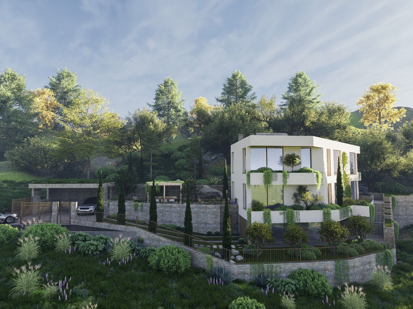 Na prodaju moderna vila 312 m² sa bazenom, teretanom, saunom i panoramskim pogledom na Bokokotorski zaliv – Tivat, - Amfora Real Estate