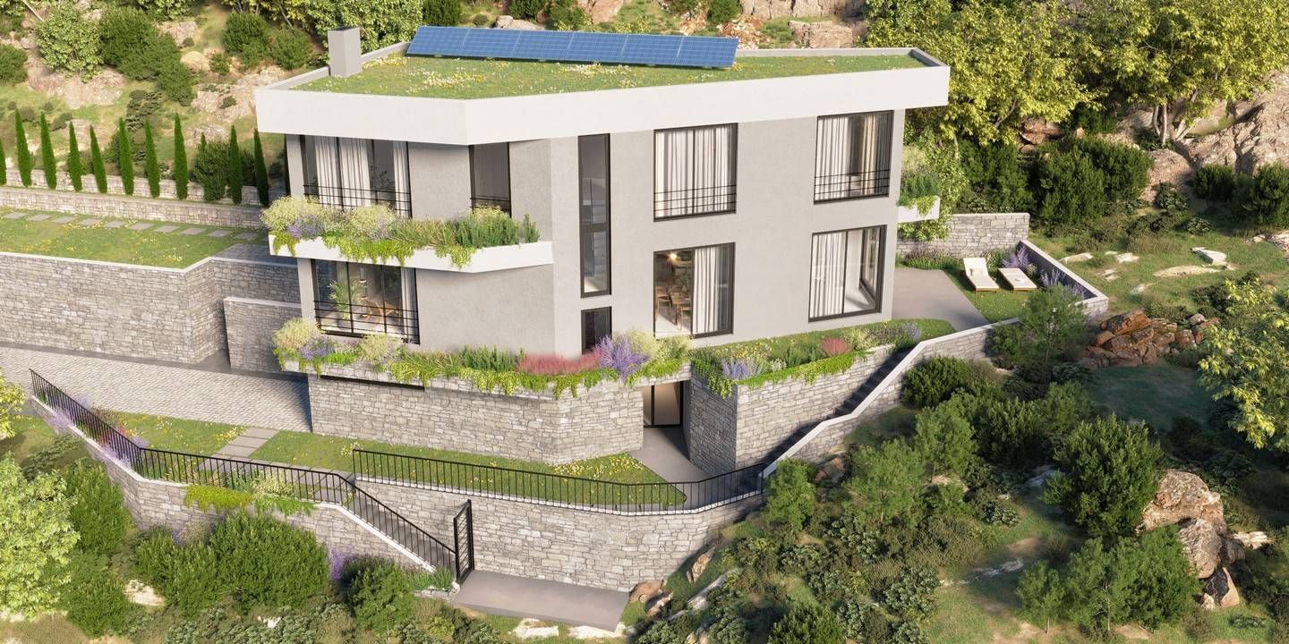 Na prodaju moderna vila 312 m² sa bazenom, teretanom, saunom i panoramskim pogledom na Bokokotorski zaliv – Tivat, - Amfora Real Estate