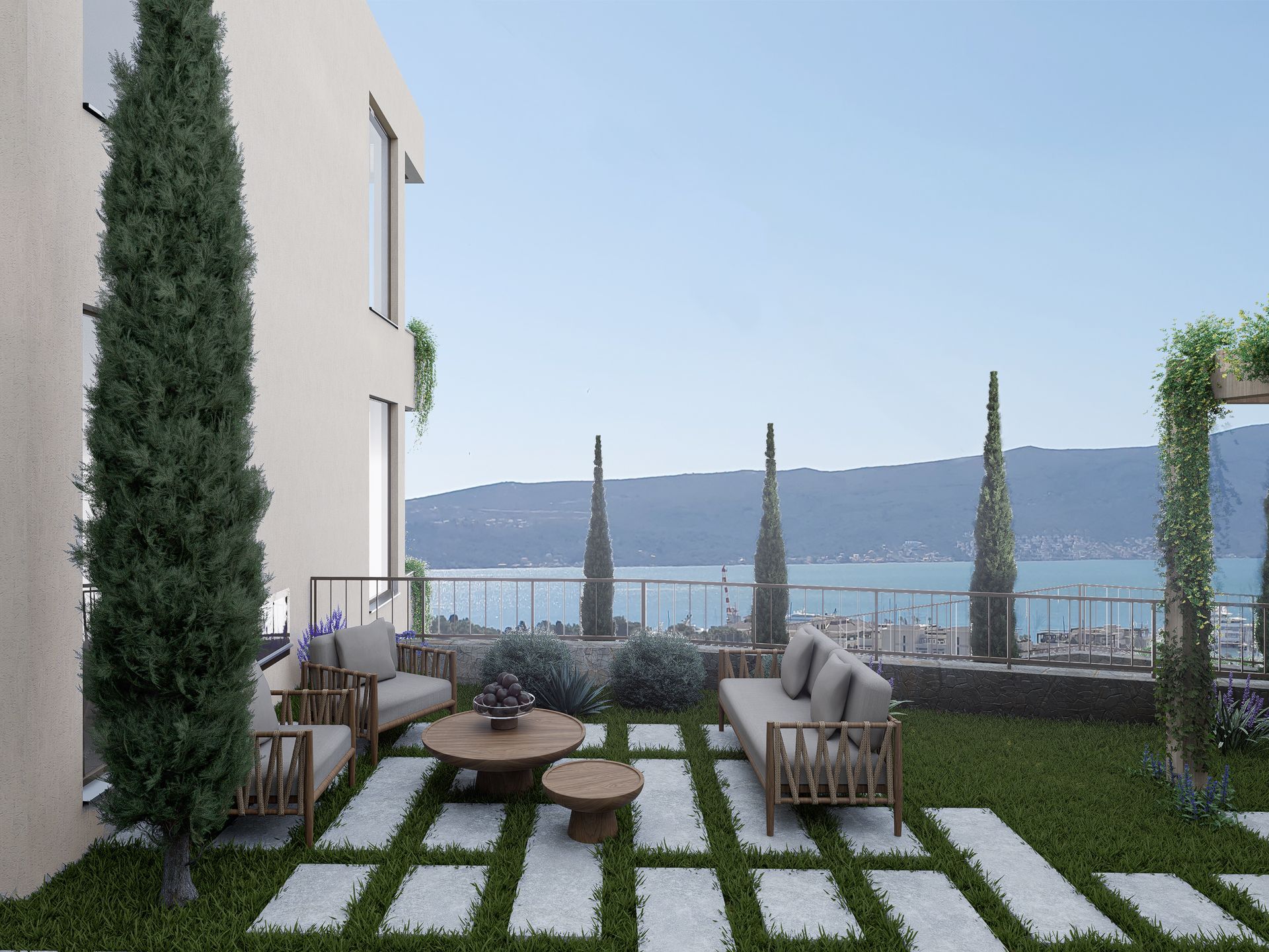 Na prodaju moderna vila 312 m² sa bazenom, teretanom, saunom i panoramskim pogledom na Bokokotorski zaliv – Tivat, - Amfora Real Estate