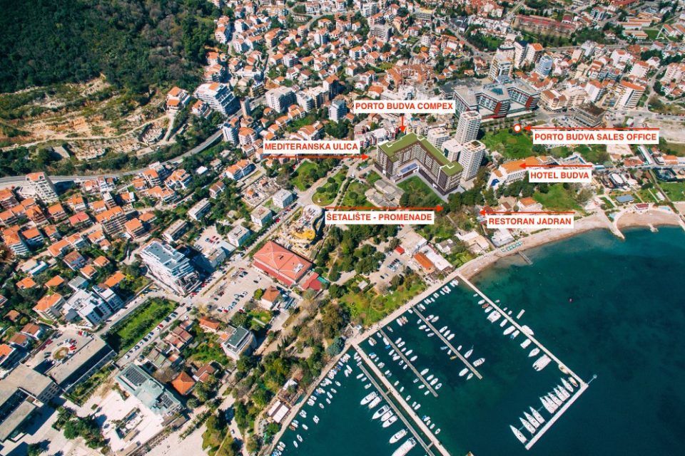 Nov poslovni prostor 103 m² u kompleksu Porto Budva – prva linija mora, prizemlje, mogućnost odloženog plaćanja - Amfora Real Estate