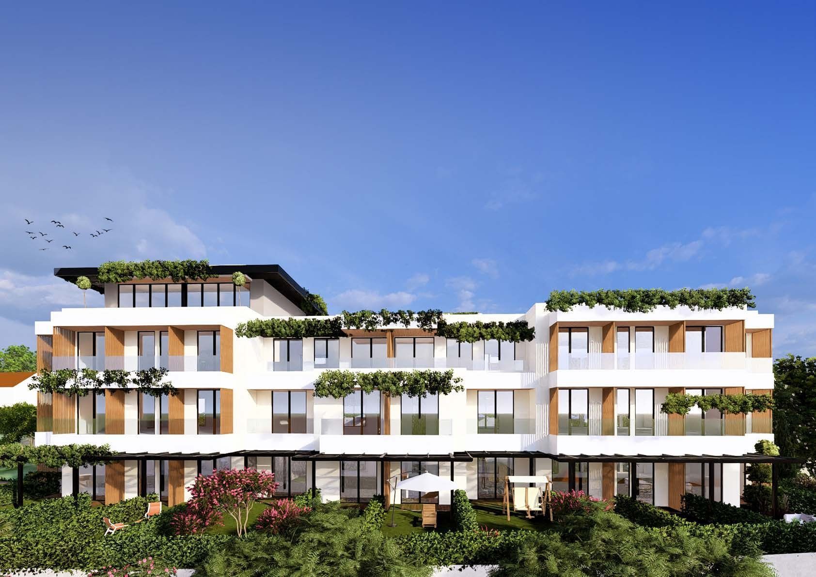 Jednosoban stan 42.77m2+31.55m2 gratis terase u novom stambenom kompleksu sa bazenom-Kumbor,Herceg Novi - Amfora Real Estate