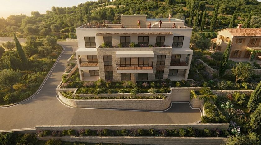 Jednosoban stan 58 m² sa pogledom na more u novoj zgradi sa krovnim bazenom– Dobrota, završetak 2026 - Amfora Real Estate