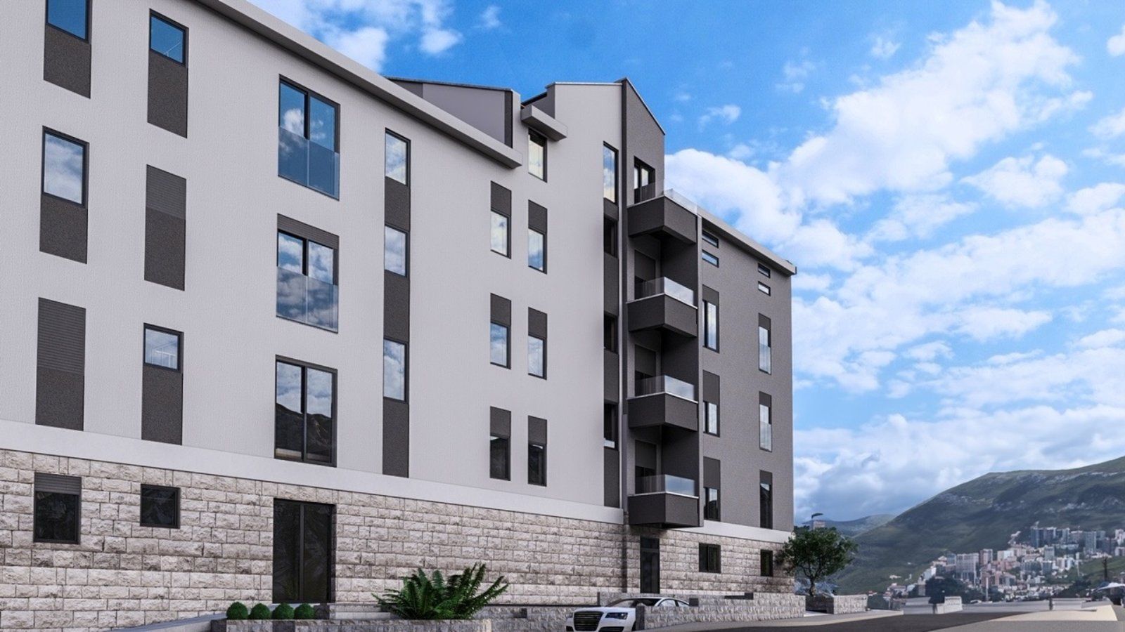 Nov jednosoban stan sa pogledom na more 42.44m² – Lazi, Budva - Amfora Real Estate