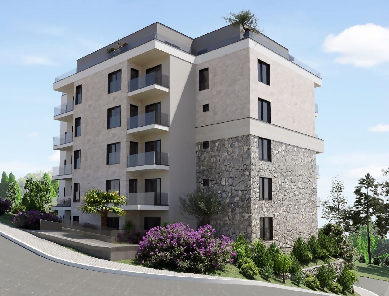 NOV DVOSOBAN STAN 83m² U NOVOM STAMBENOM KOMPLEKSU – DUBOVICA, BUDVA | MODERNI STANOVI SA BAZENOM I SPA CENTROM - Amfora Real Estate