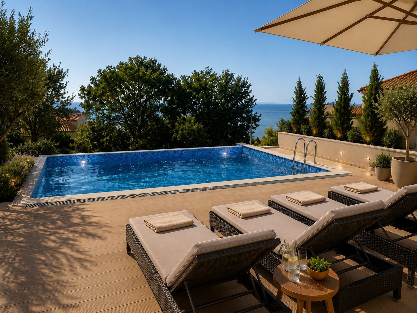 Townhouse luksuzna vila u ekskluzivnom kompleksu od 9 jedinica sa bazenom, garažom i panoramskim pogledom na more – Blizikuće, Budvanska rivijera (bez poreza, odloženo plaćanje) - Amfora Real Estate