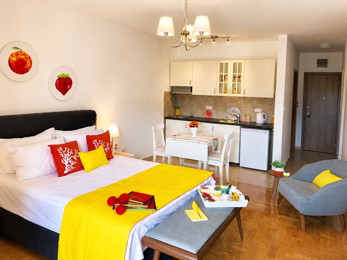 Izdavanje Studio apartmana sa pogledom na more, Anatolia, Bečići (na duzi period) - Amfora Real Estate