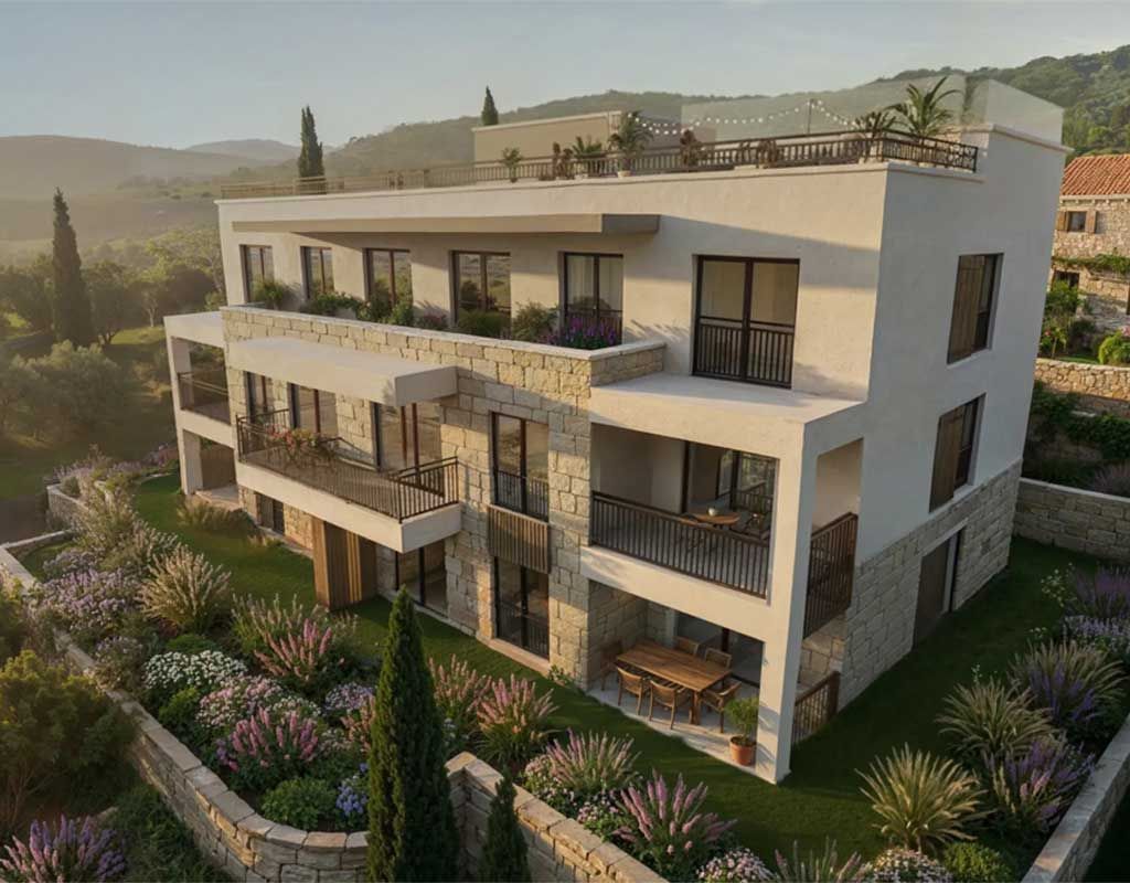 Ekskluzivan jednosoban stan 58 m² u novom kompleksu sa krovnim bazenom – Dobrota, Kotor - Amfora Real Estate