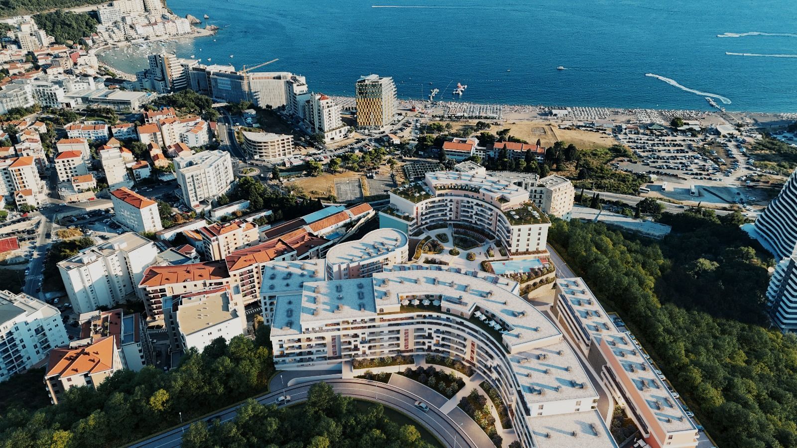 Studio apartman 44.68m2 u novom stambenom kompleksu sa dva bazena u Becicima - Amfora Real Estate