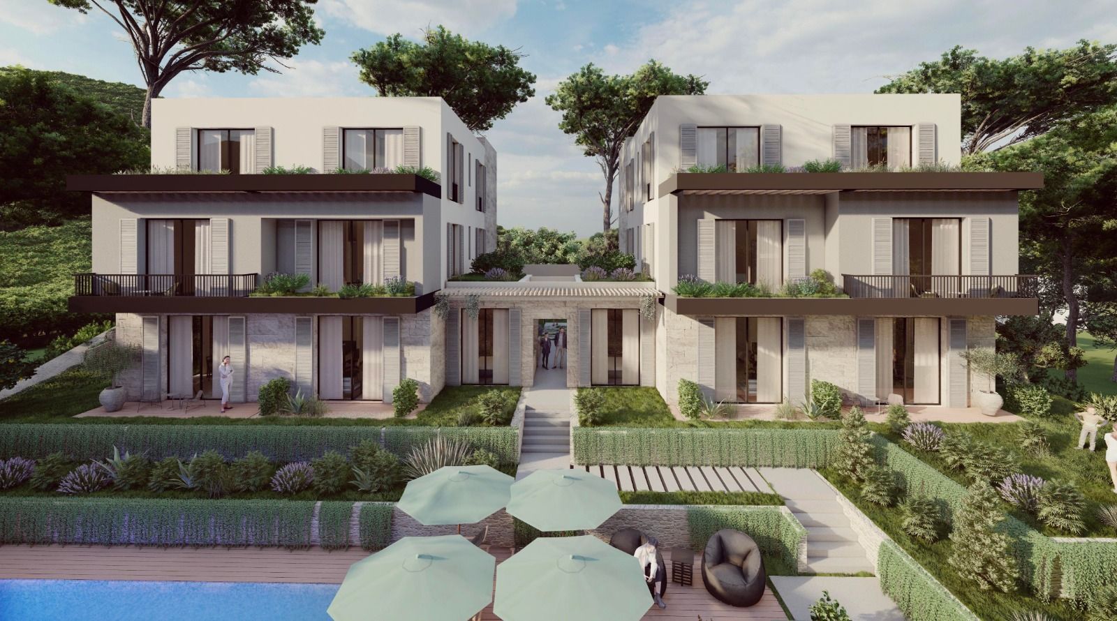 Jednosoban stan 51.56m2 sa pogledom na more u modernom stambenom kompleksu sa bazenom – Škaljari, Kotor - Amfora Real Estate