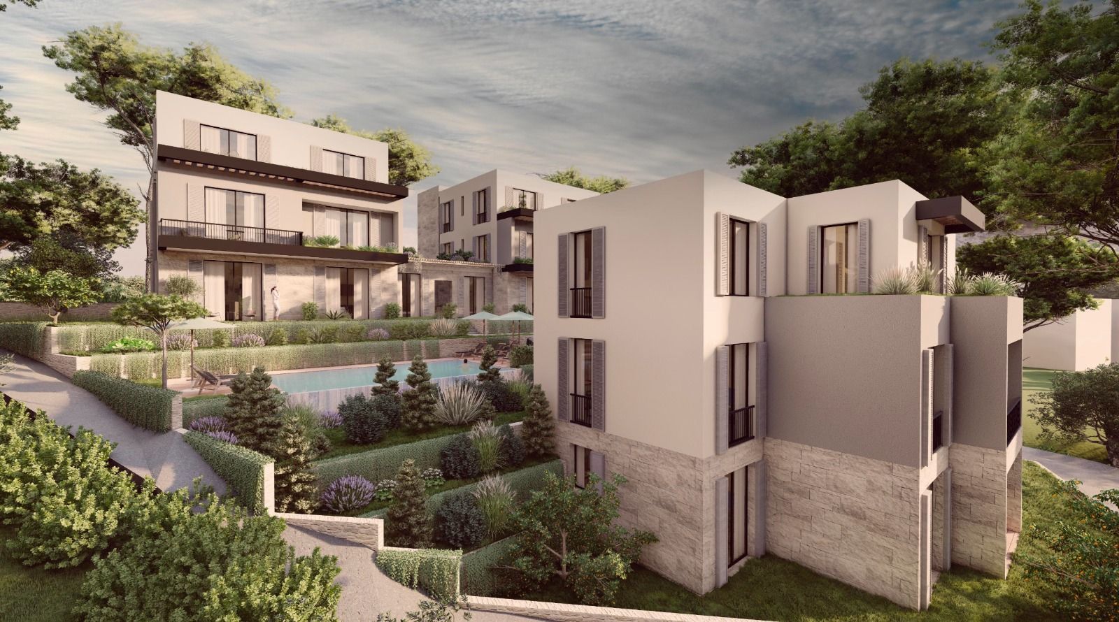 Jednosoban stan 61.46m2 sa pogledom na more u modernom stambenom kompleksu sa bazenom – Škaljari, Kotor - Amfora Real Estate