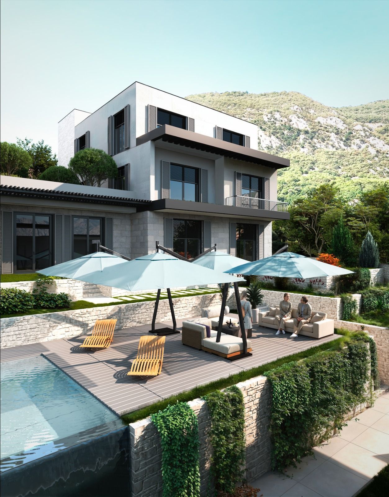 Studio apartman 26.79m2 sa pogledom na more u modernom stambenom kompleksu sa bazenom – Škaljari, Kotor - Amfora Real Estate