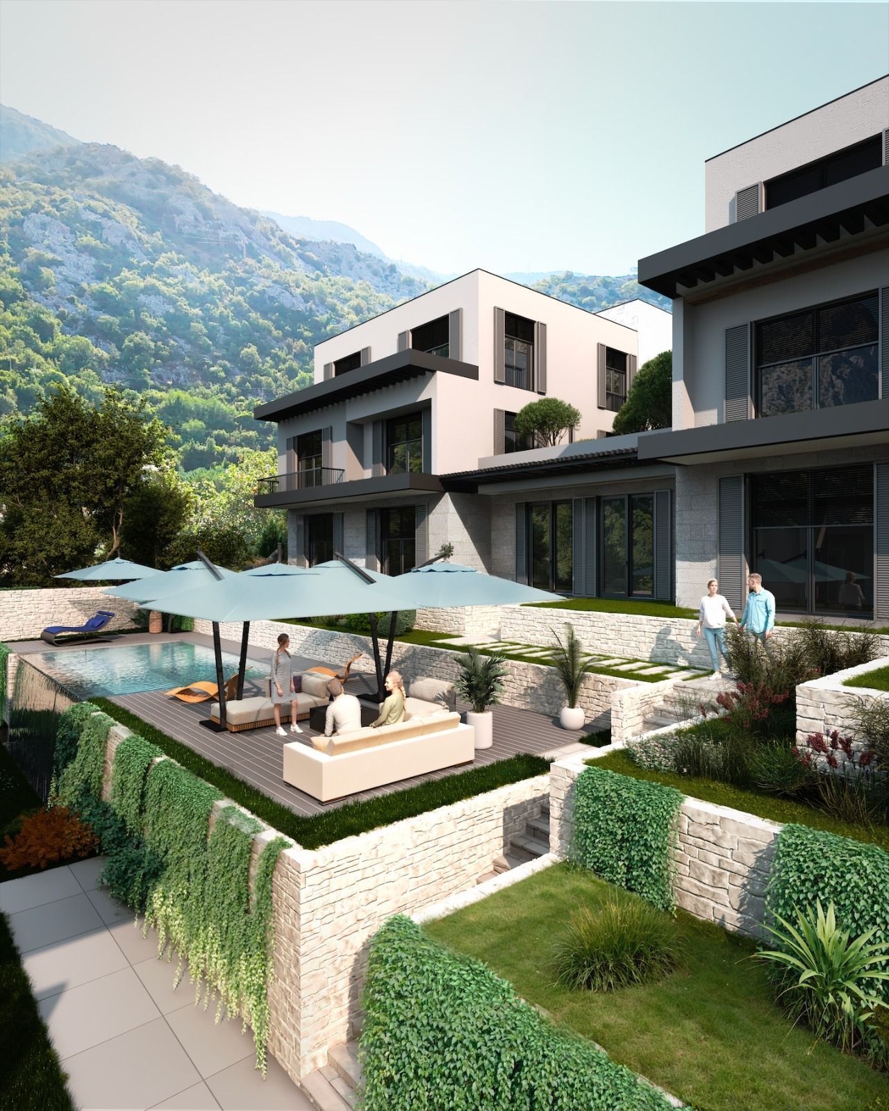 Studio apartman 26.46m2 sa pogledom na more u modernom stambenom kompleksu sa bazenom – Škaljari, Kotor - Amfora Real Estate