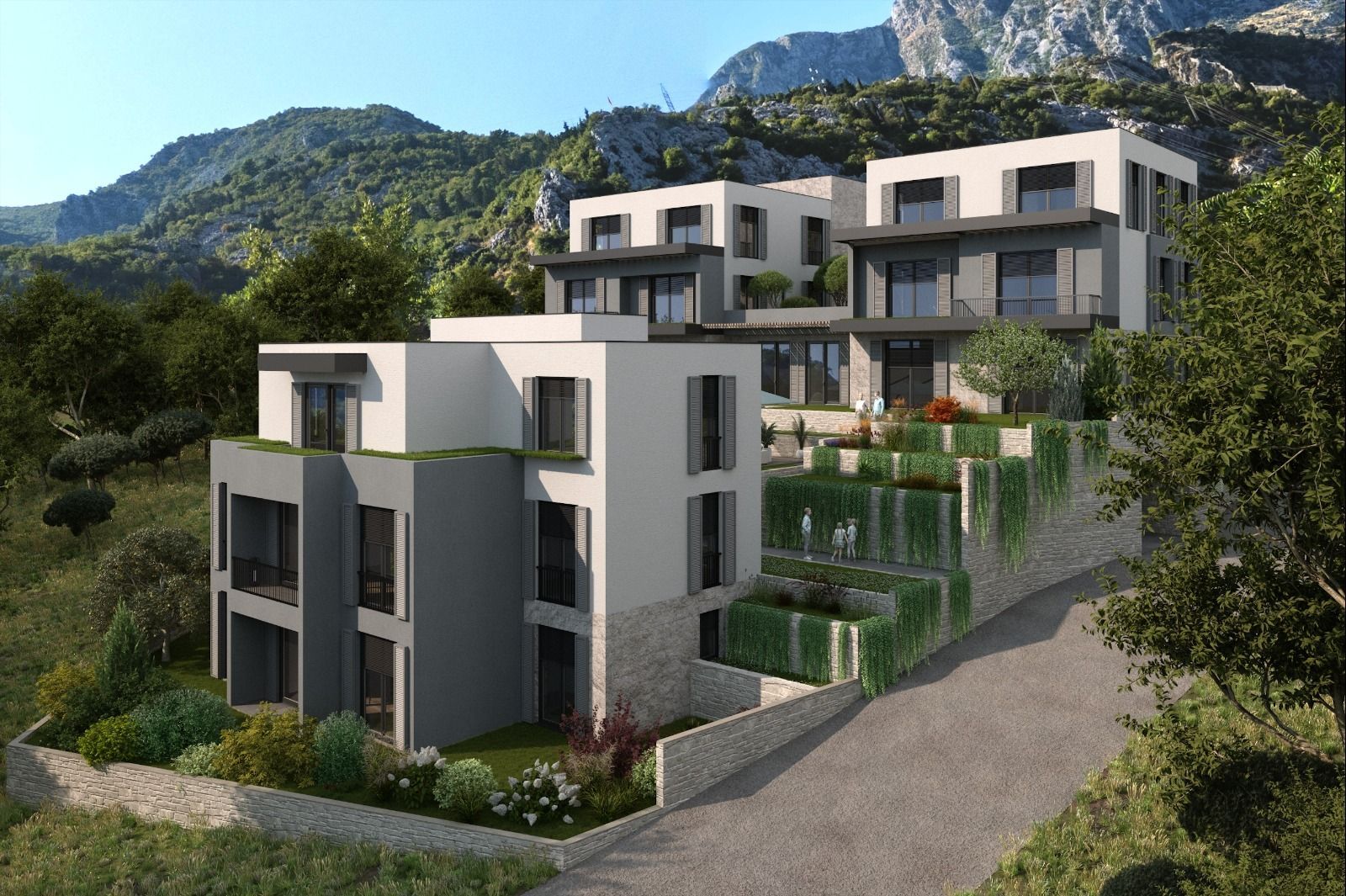 Studio apartman 26.67m2 sa pogledom na more u modernom stambenom kompleksu sa bazenom – Škaljari, Kotor - Amfora Real Estate