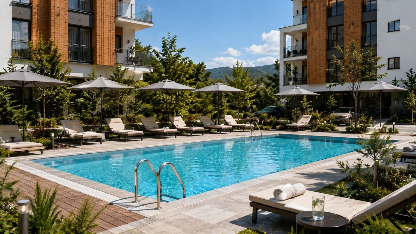 Prodaja jednosobnog stana 55.88m² u izgradnji u ekskluzivnom stambeno-turističkom kompleksu sa bazenom – Vrnjačka Banja, Srbija - Amfora Real Estate