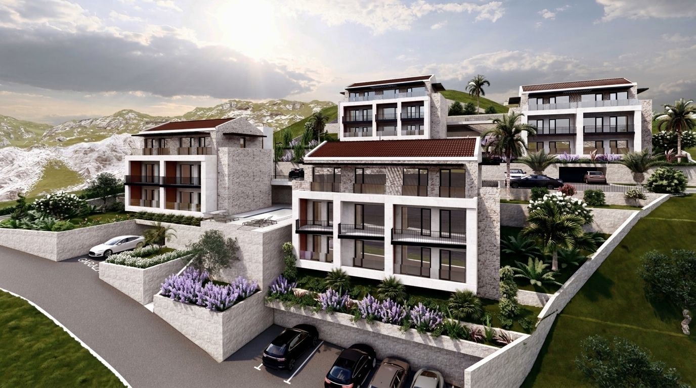 Prodaja jednosobnog stana 55 m² u izgradnji sa pogledom na more – Muo, Kotor - Amfora Real Estate